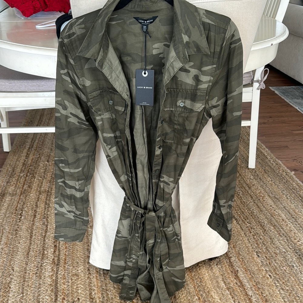 Lucky Brand Green Utility Dress